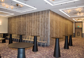 Раздвижные перегородки в проекте Компания UALCOM приняла участие в оформлении конференц-зала отеля Radisson Blu.